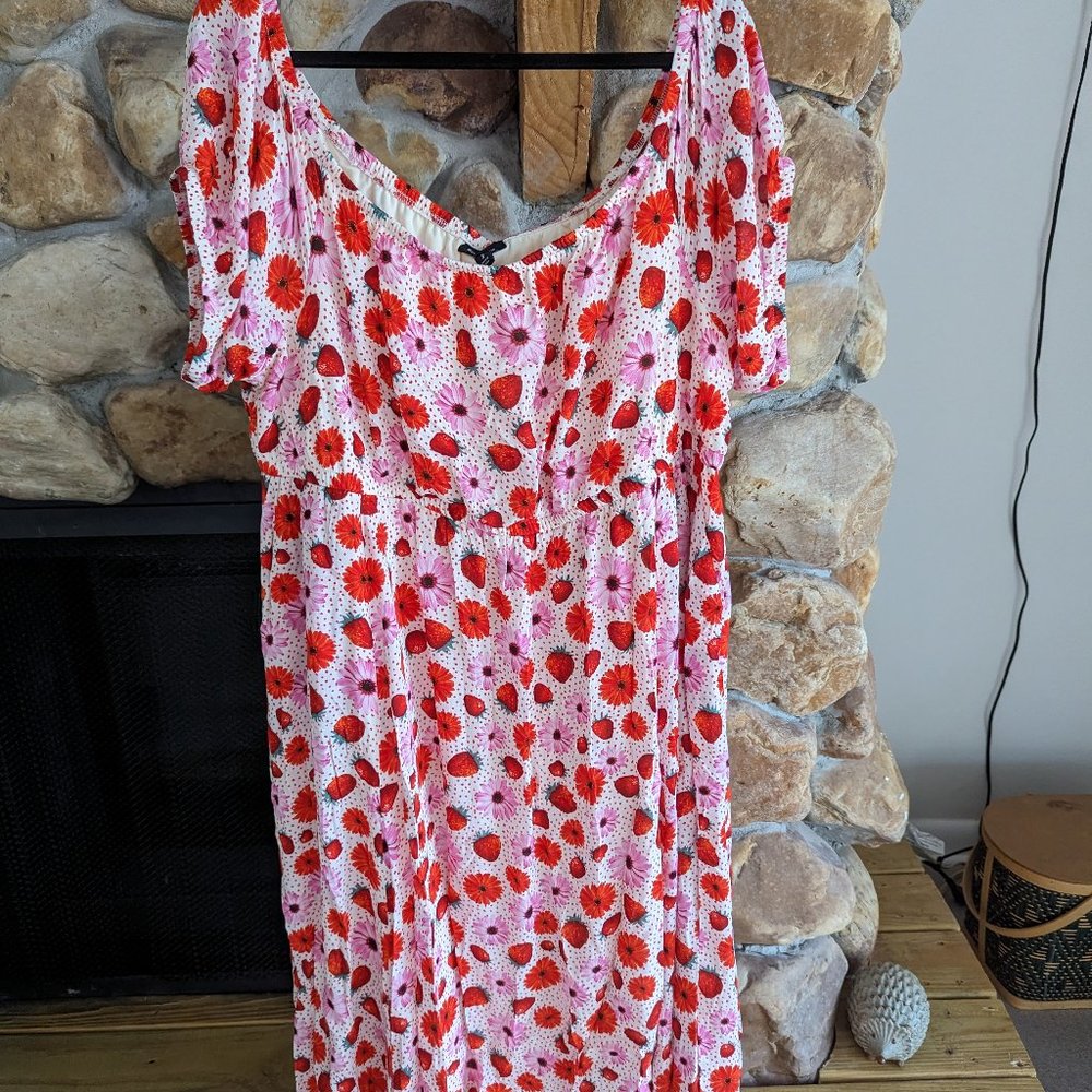 Retro Chic Midi Gauze Puff Sleeve Skater Dress
